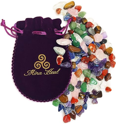 Miniatura 5 de Cristal natural 7 piedras de chakra de cuarzo rosa, amatista, lapislázuli, jaspe, jade, ojo de tigre para sanación de energía de cristal,