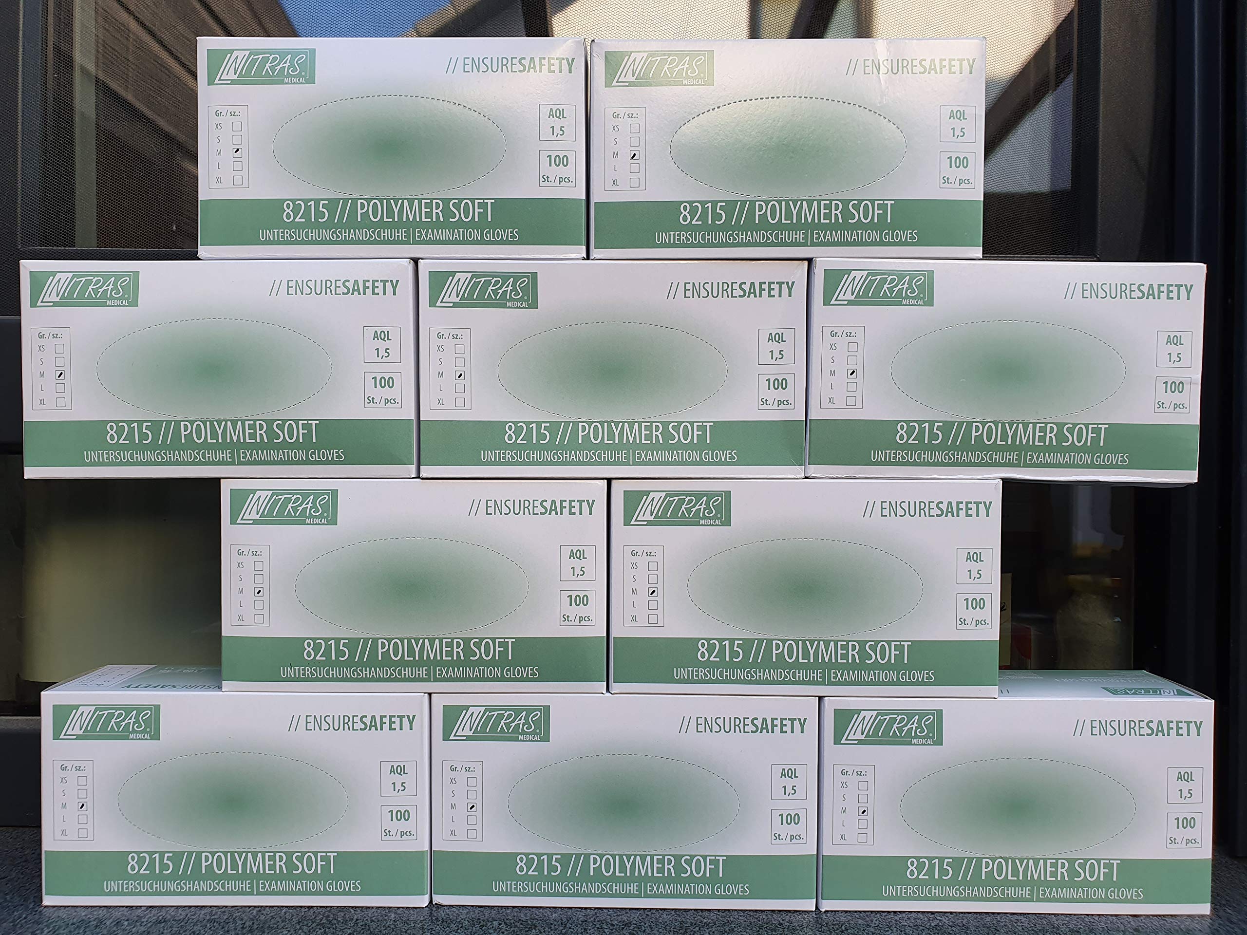 Nitras Latex-Einweghandschuhe 100 Stück je Packung (XL)