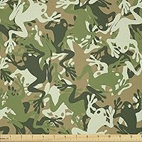 Vista 329 de Ambesonne Tela de Fiesta Popstar por Yarda, Estilo de Dibujos Animados Garabatos Dibujados a Mano Tema Musical Impresión de Arte Lineal, Tela