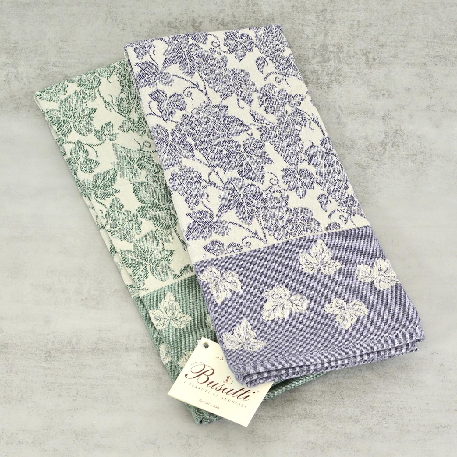 MY ITALIAN DÉCOR - Busatti Woven Cotton Dish Towel, Green, 1-PC, 23"x28" image 2