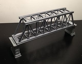 Outland Models Railroad Truss Bridge Grey (for Single Track) with Piers Z Scale
