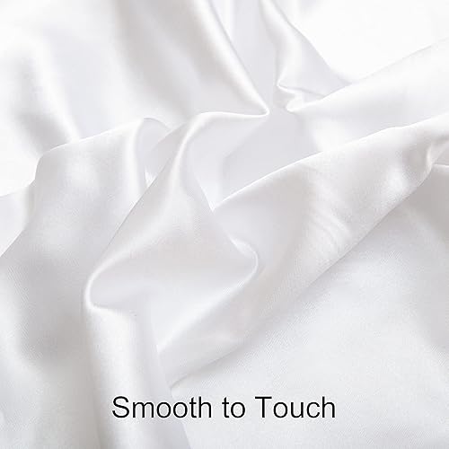 Miniatura 3 de NTBAY Sábana bajera ajustable de satén de seda, súper suave y sedosa de 28 x 52 pulgadas, para colchones estándar de cuna y de niños pequeños,