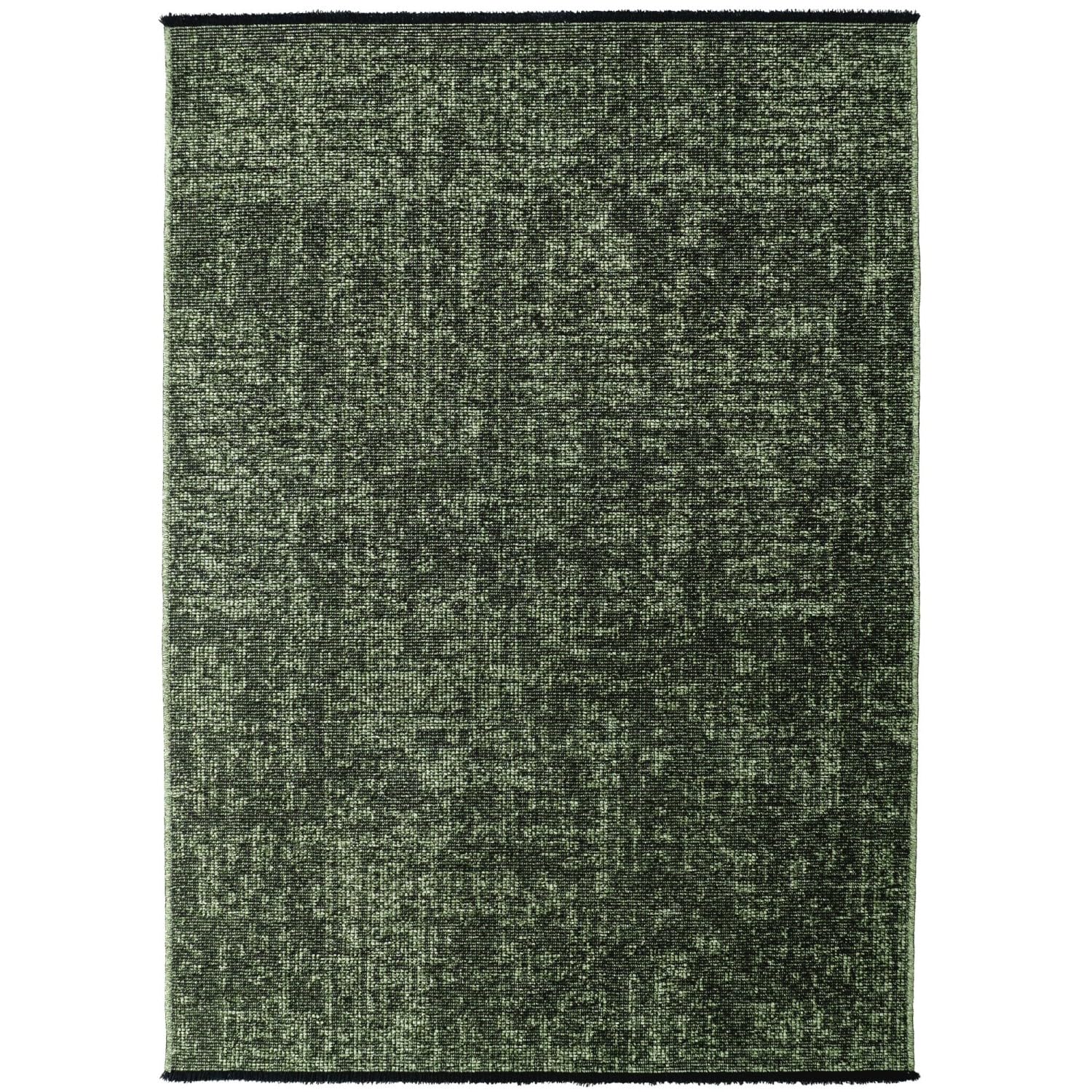 Tapis bohème Kilim Vintage en Chenille de Coton Lavable antidérapant pour Salon Chambre Cuisine - Dimension 80X150 cm, Couleur Vert