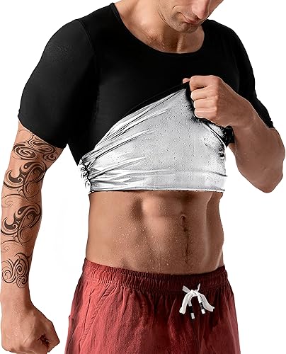 Camisa de sauna para hombre, traje de sudor adelgazante, chaleco de entrenamiento, camiseta sin mangas, moldeador de cintura