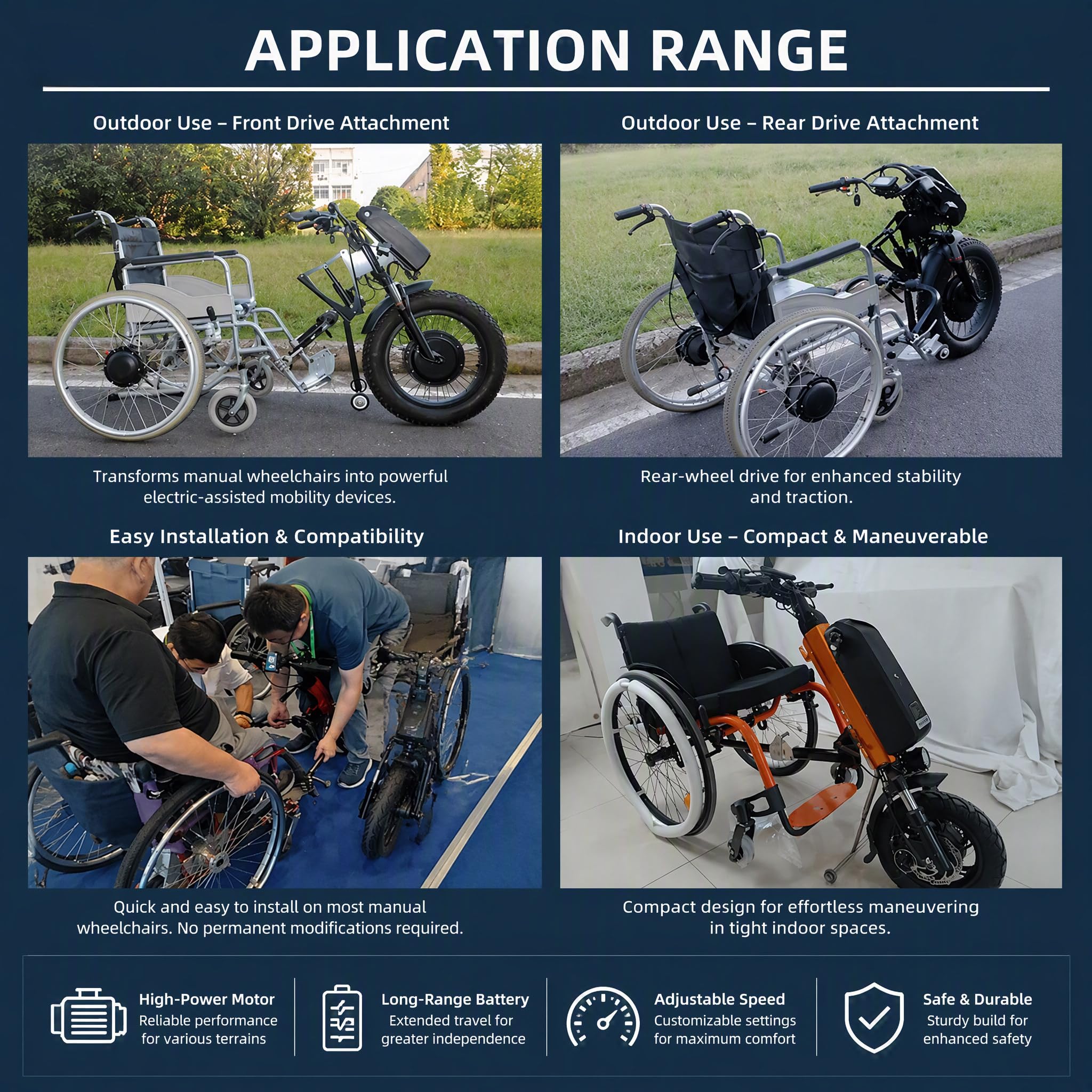 Zestaw konwersji do wozka inwalidzkiego recznego naped elektryczny handbike 16 cali hamulec tarczowy wyswietlacz LCD akumulator do uzytku wewnatrz i na zewnatrz dla starszych osób