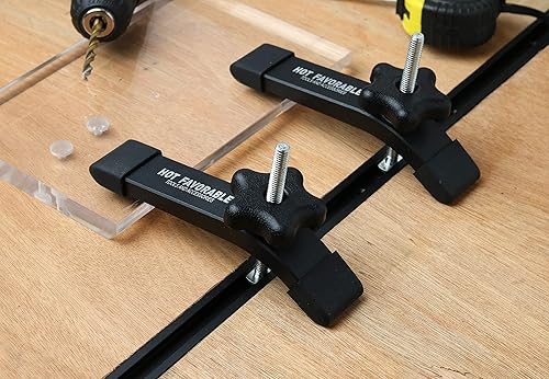 Miniatura 6 de Abrazaderas de sujeción en T de aluminio, 6-3/8 pulgadas de largo x 1-1/4 pulgadas de ancho, carpintería y abrazaderas, chorro de arena fina