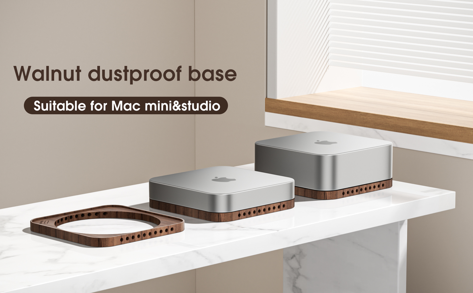 Amazon.com: HEWYIOS Black Walnut Desktop Stand is Suitable for Mac