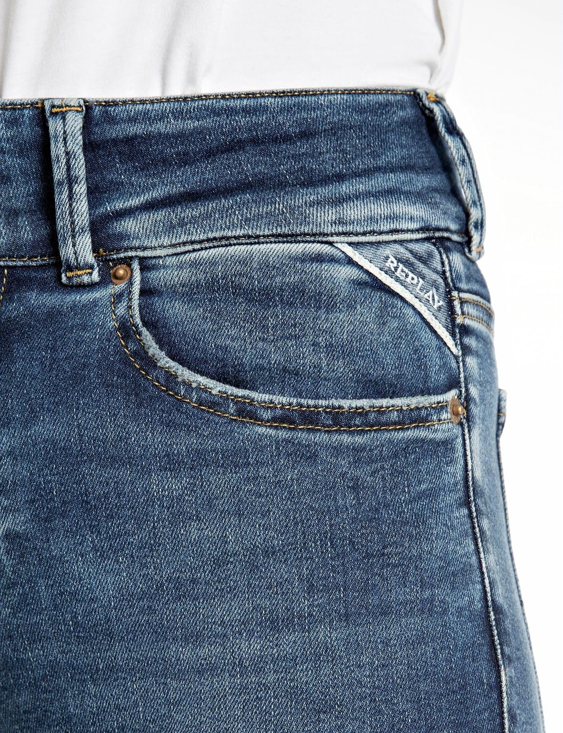 Replay - Wlw689 Newluz Flare Power Stretch Bull, Jeans Donna