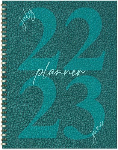 TF PUBLISHING Calendario del año azul marino, junio 2022-julio 2023, planificador escolar grande 2022-2023, cuadrícula diaria, semanal y mensual con