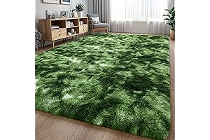 Green Emerald Hulk Smash Ultra Plush Shag Area Rug