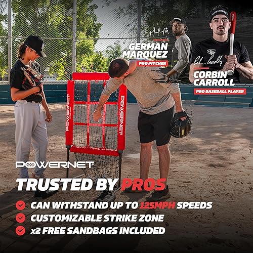 Miniatura 2 de PowerNet German Márquez - Entrenador portátil para lanzadores, béisbol y softbol, mejora la precisión y el comando
