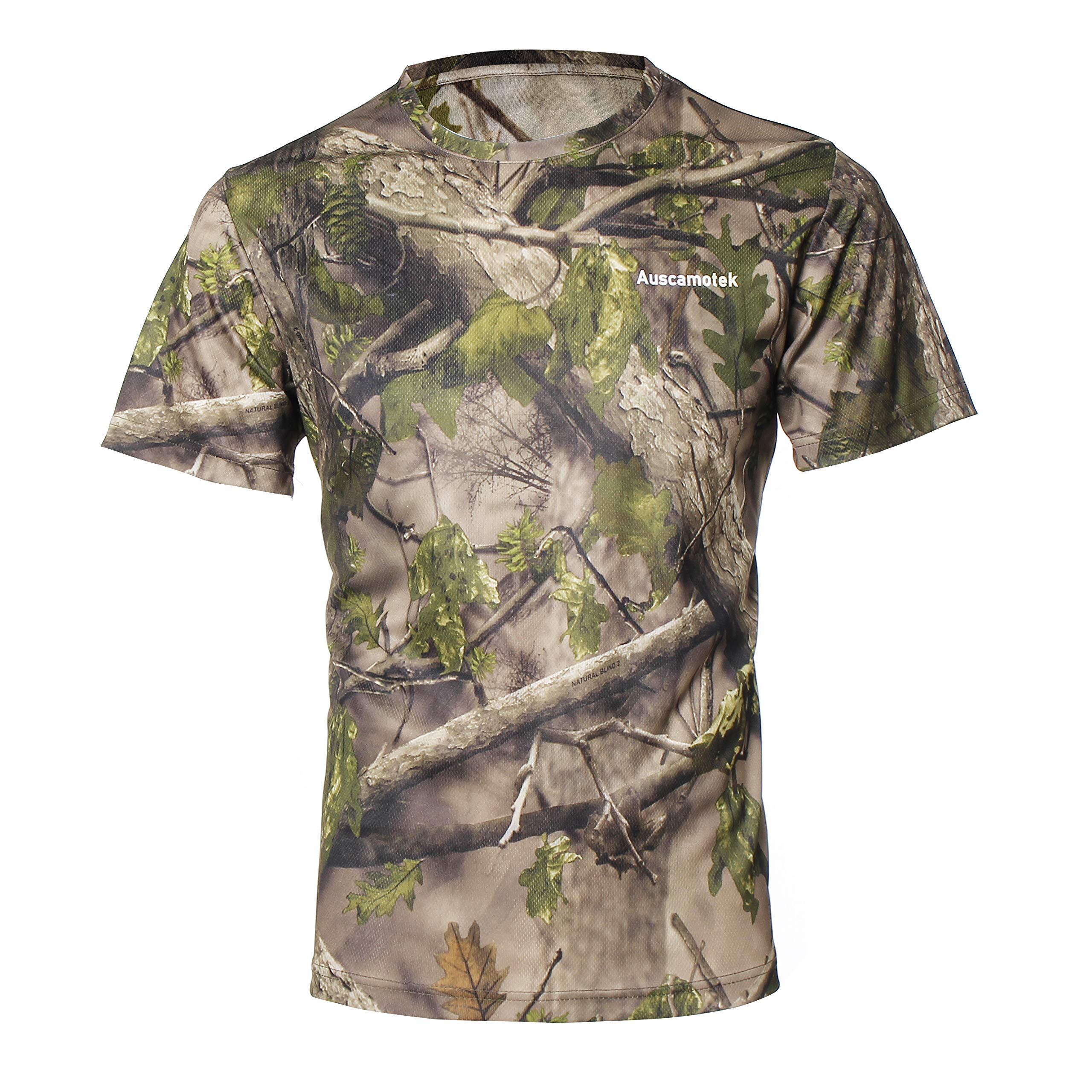 AUSCAMOTEK Crew Neck Short Sleeve Camo T-Shirt for Hunting