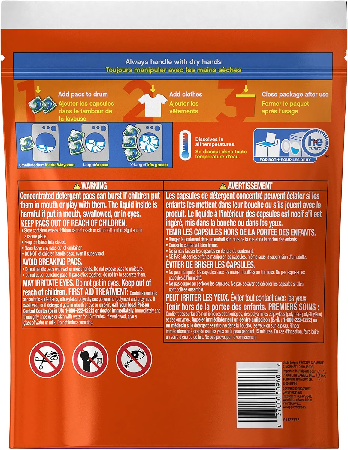 Tide PODS, Laundry Detergent Liquid Pacs, Spring Meadow, 31 Count - Packaging May Vary