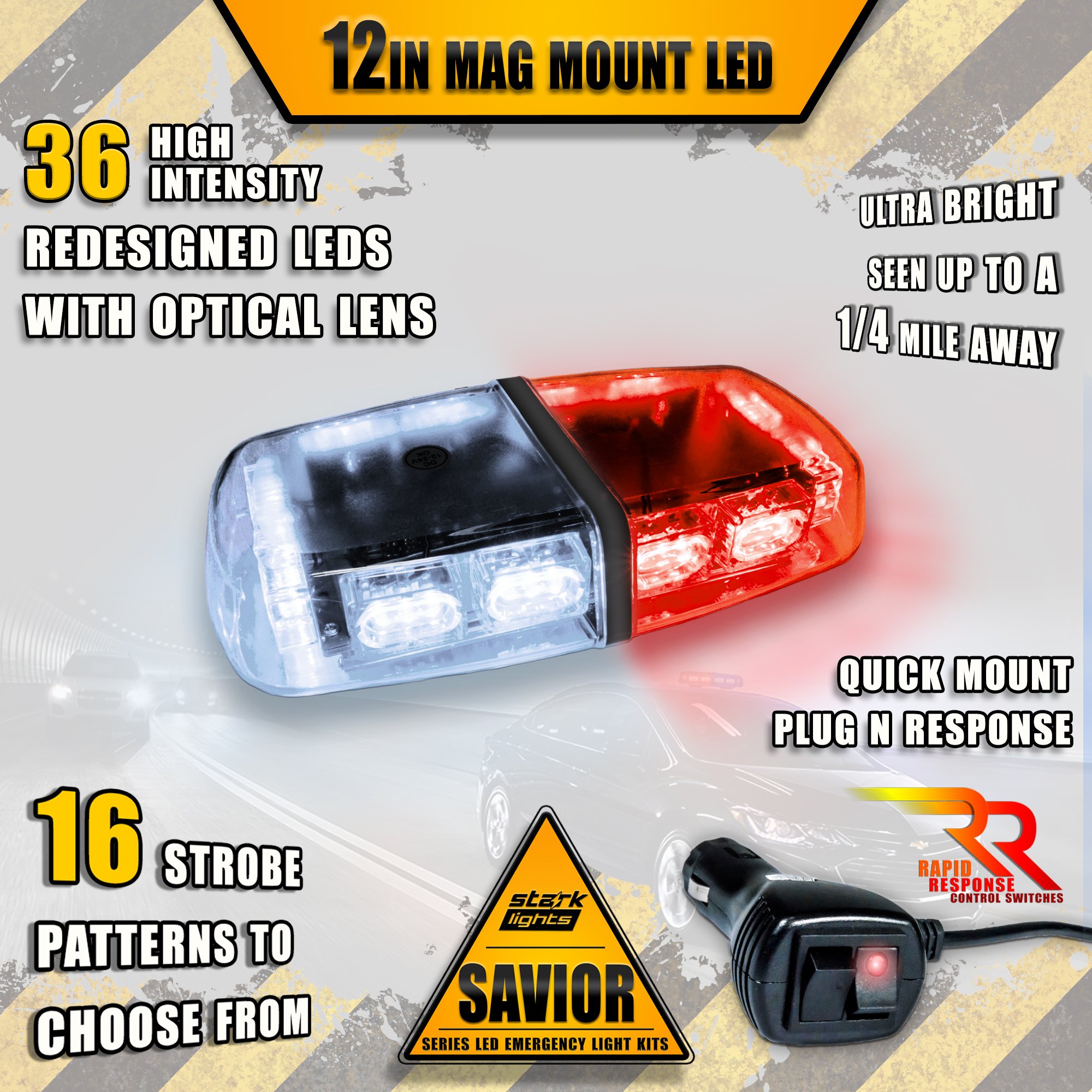 Buy 36LED Rooftop Light Bar Emergency Flashing/Construction/ Light