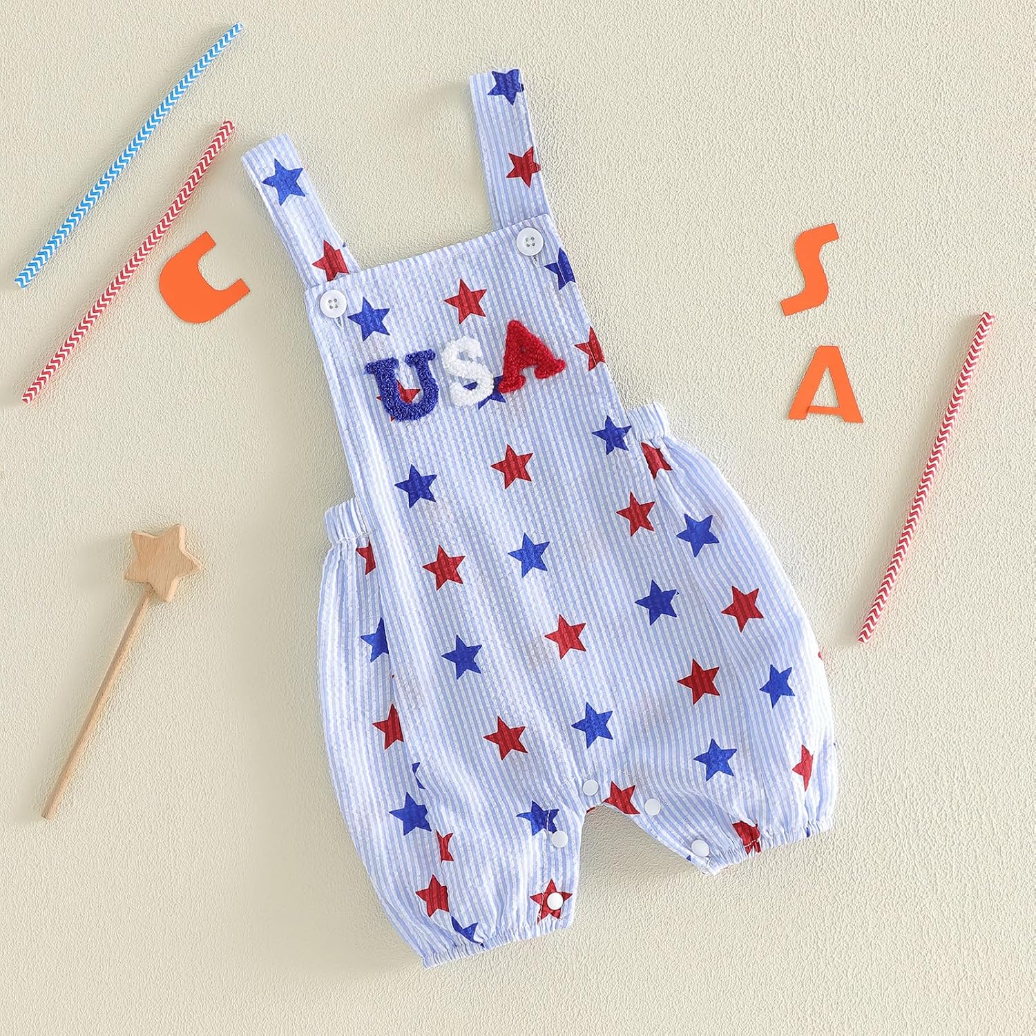 Userdefined Baby Halloween Overall Thanksgiving Jumpsuit | Round Neck Sleeveless Letter Ghost Embroidery Romper 3 6 12 18 Months