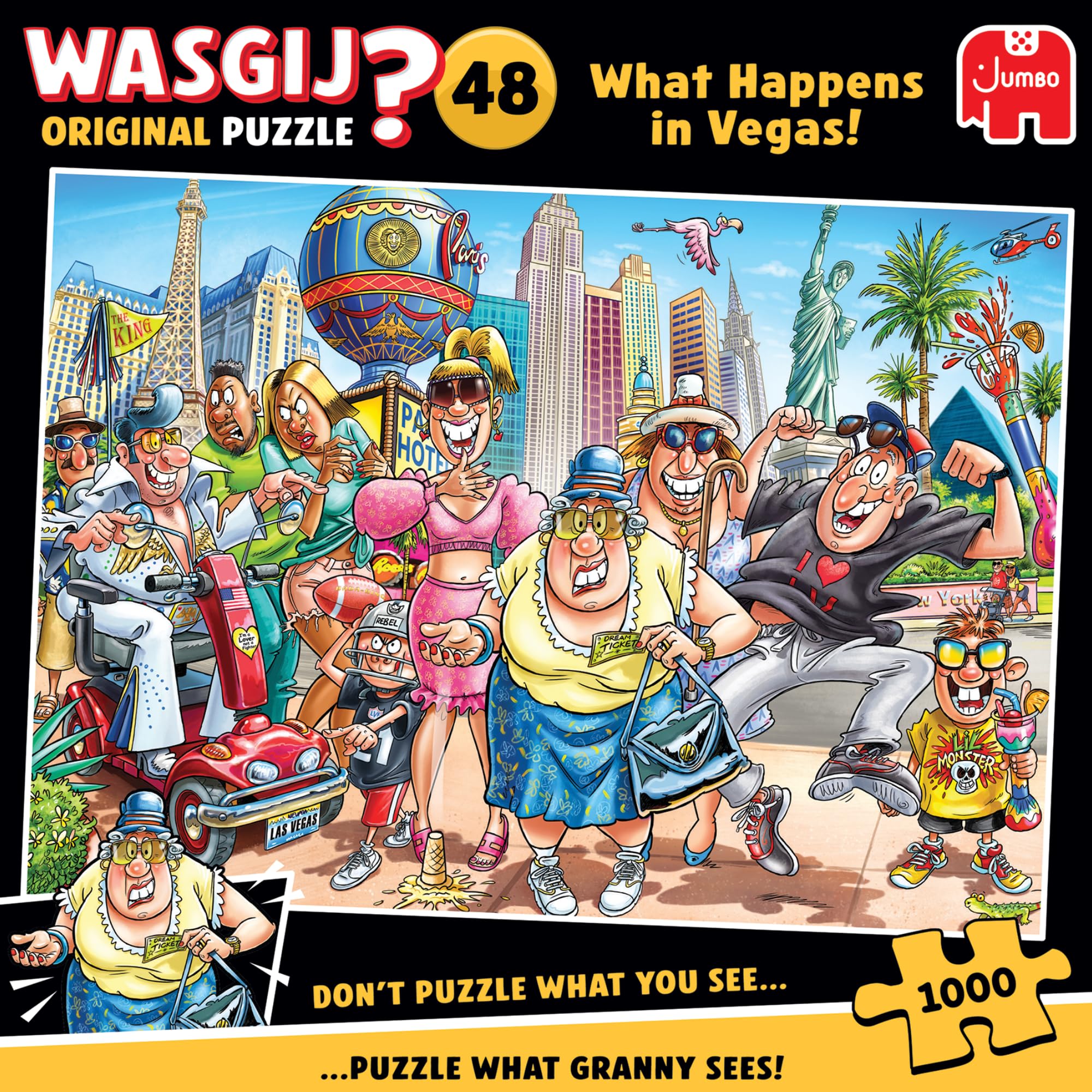 Wasgij Original 48 - What Happens in Vegas, 1000 Piece Adults Jigsaw Puzzle