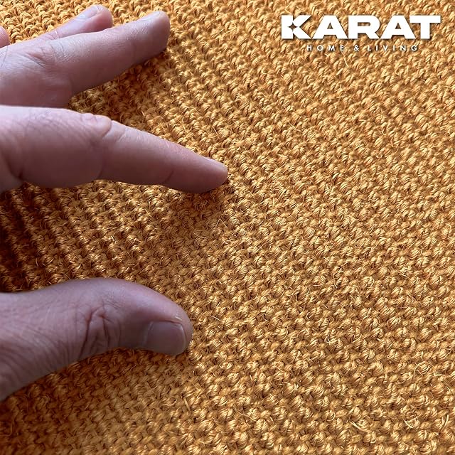 Foto 5 de 8 de KARAT Alfombra para rascar gatos redonda, 80 cm de diámetro, de sisal natural