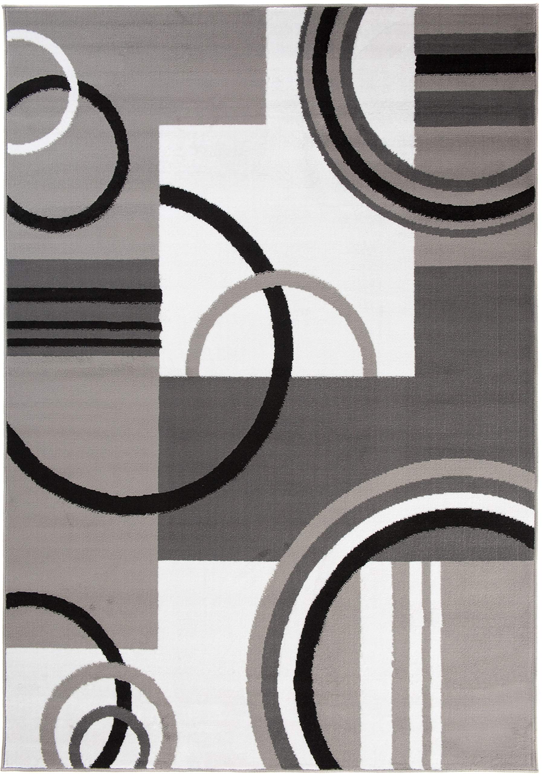 Mazovia Alfombra Modern de Salón Grande de Pelo Corto - Alfombras Salón - Alfombras de Habitación de Matrimonio, Dormitorio y Comedor - Gris 120 x 170 cm