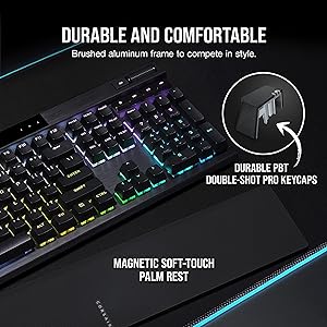 Corsair K70 RGB PRO Mechanical Wired Gaming Keyboard Cherry MX Brown Tactile Switches 8,000hz Hyper-Polling PBT Double-Shot Keycaps iCUE Compatible PC, Mac, Xbox QWERTY NA Black
