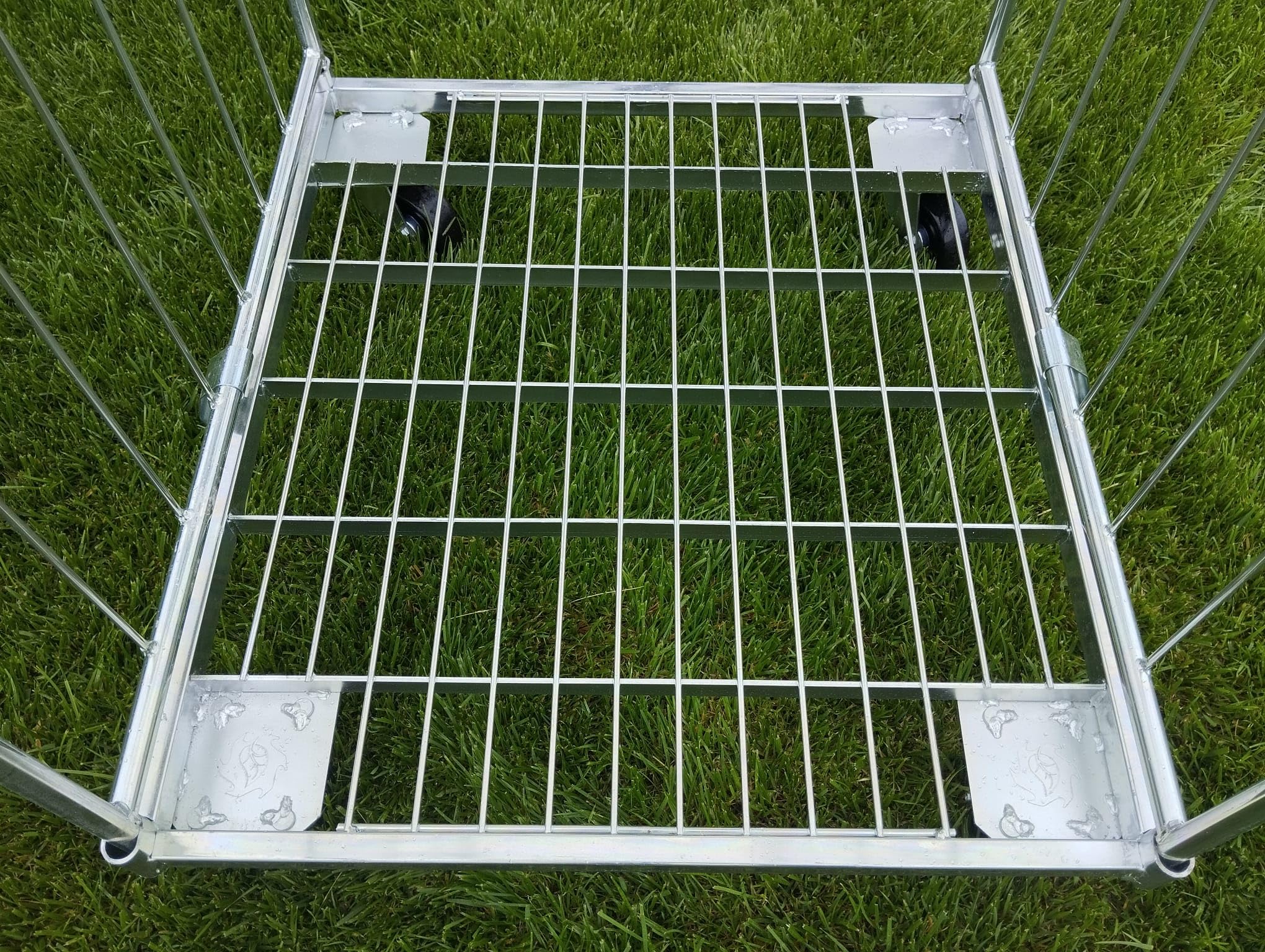 ROLL CONTAINER BOX A 2 SPONDE PER TRASPORTO E STOCCAGGIO MERCI ELETTROZINCATO
