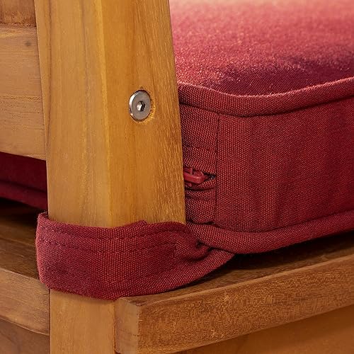 Miniatura 8 de Arden Selections Oasis - Cojín para asiento de exterior, 15 x 17, color rojo clásico