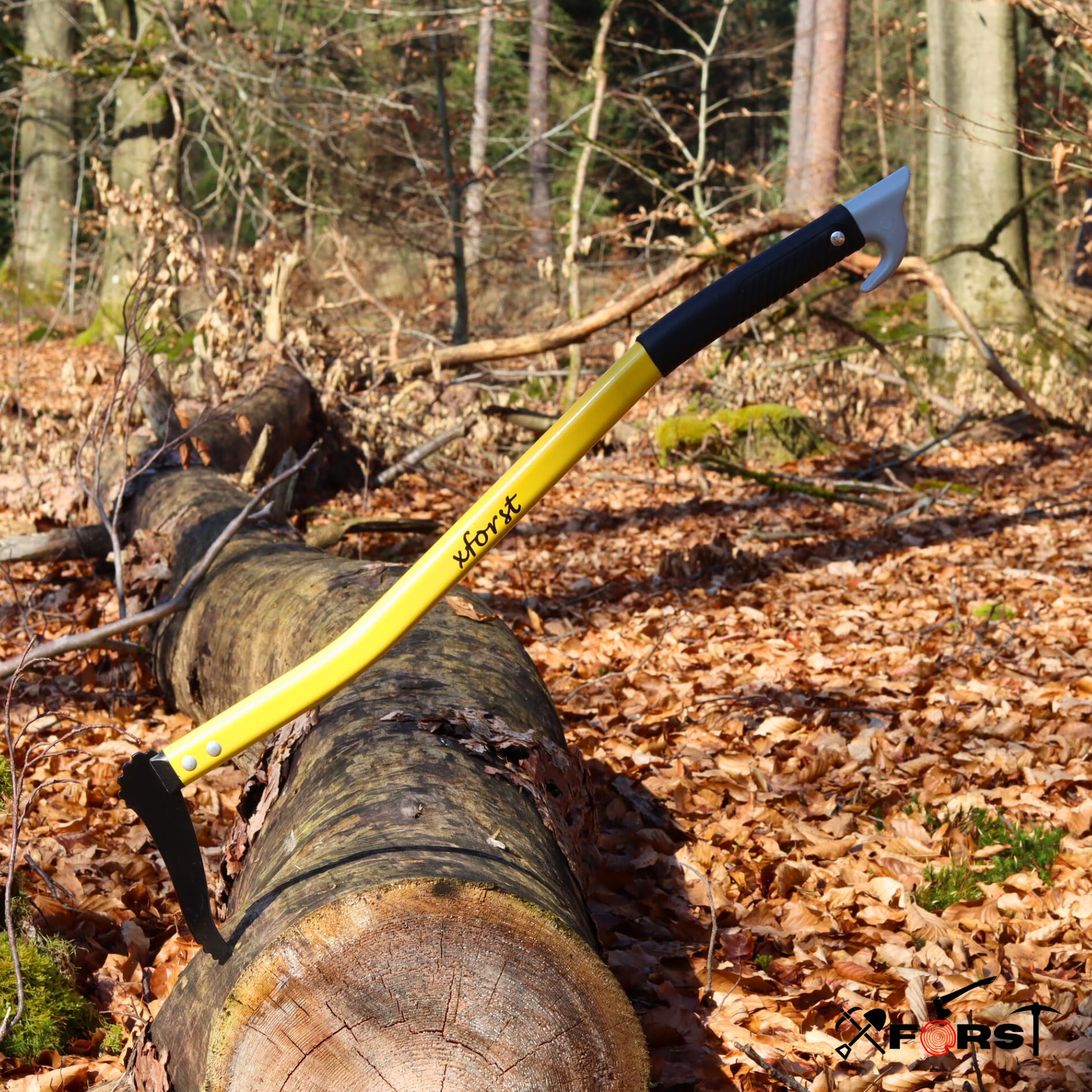 Sapie à Main 75 cm Bûcheron Ergonomique X-PAL75 – Sappie Forestier Long Manche Aluminium Léger 570 g, Crochet Acier Carbone Forgé