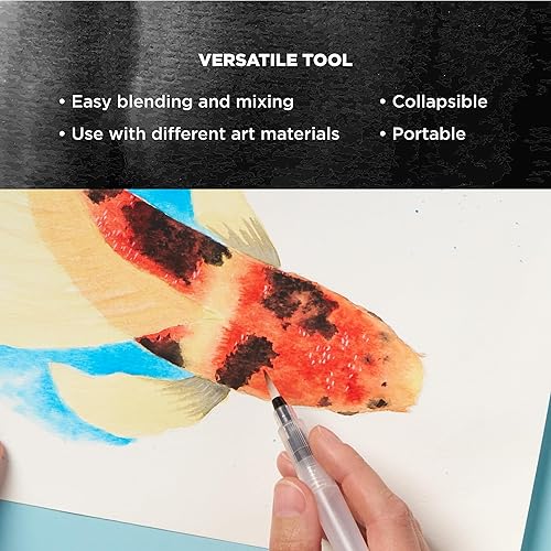 Miniatura 4 de Sakura Cepillo de agua Koi - Cepillo para acuarela - Depósito de 0.1 fl oz - 4 puntas de pincel surtidos