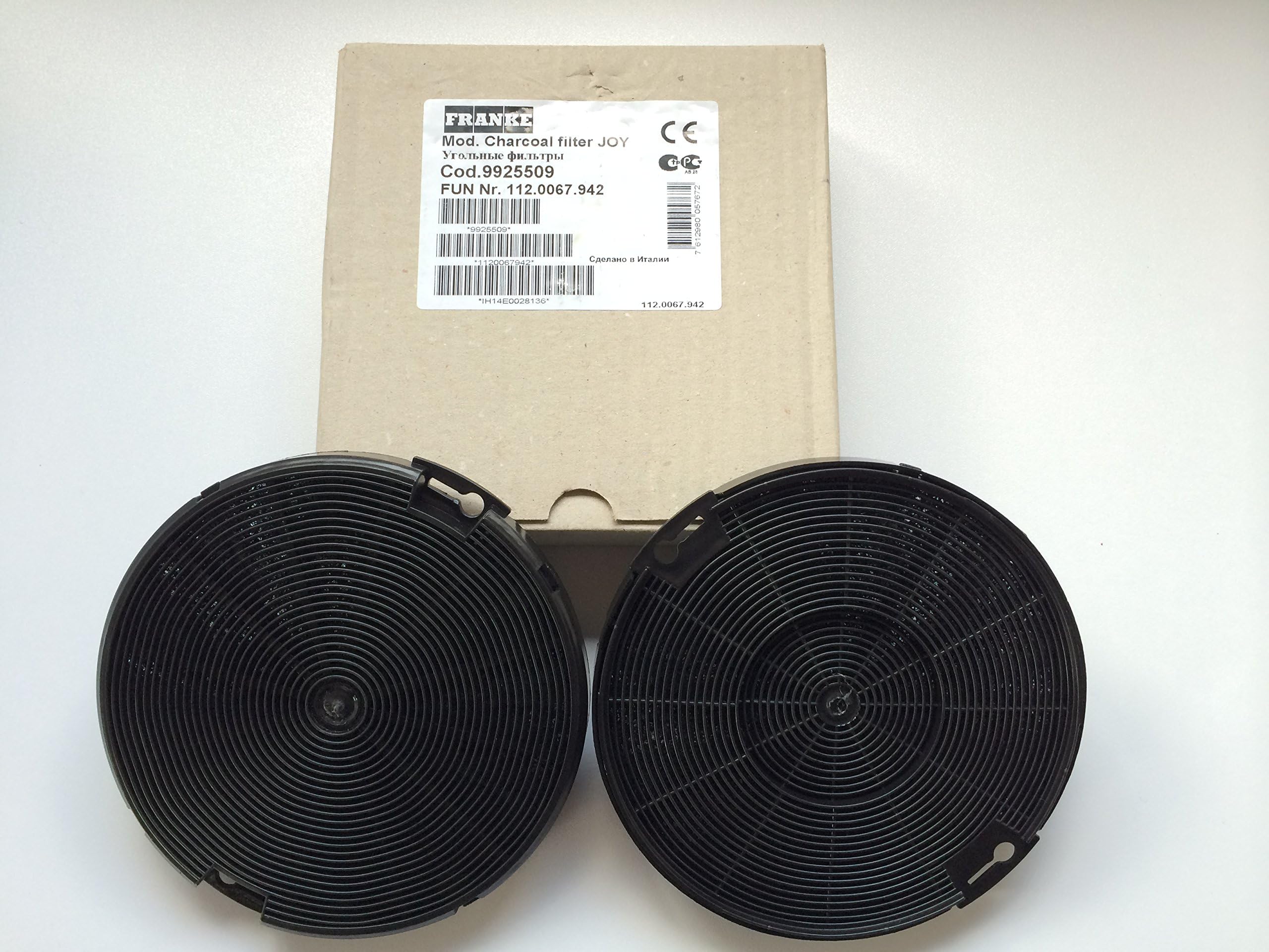 COPPIA FILTRO AI Carboni Attivi Per Cappa Faber Franke Ariston Whirlpool Smeg EUR 10,99 - IT - Foto 2