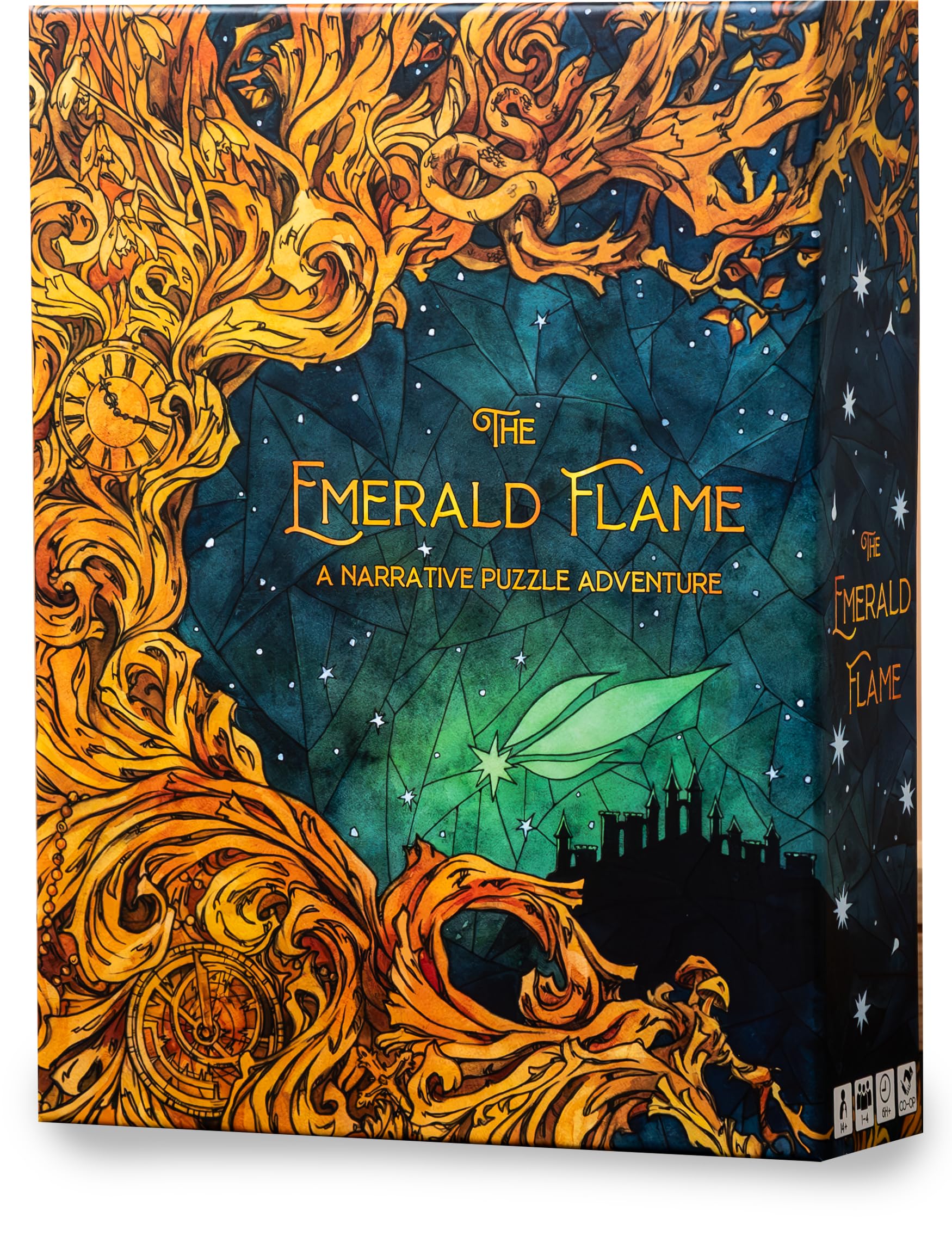 The Emerald Flame – Narrative Puzzle Game – Solo & Group Adventure – 1+ Players | 360+ Min | Ages 14+ – English