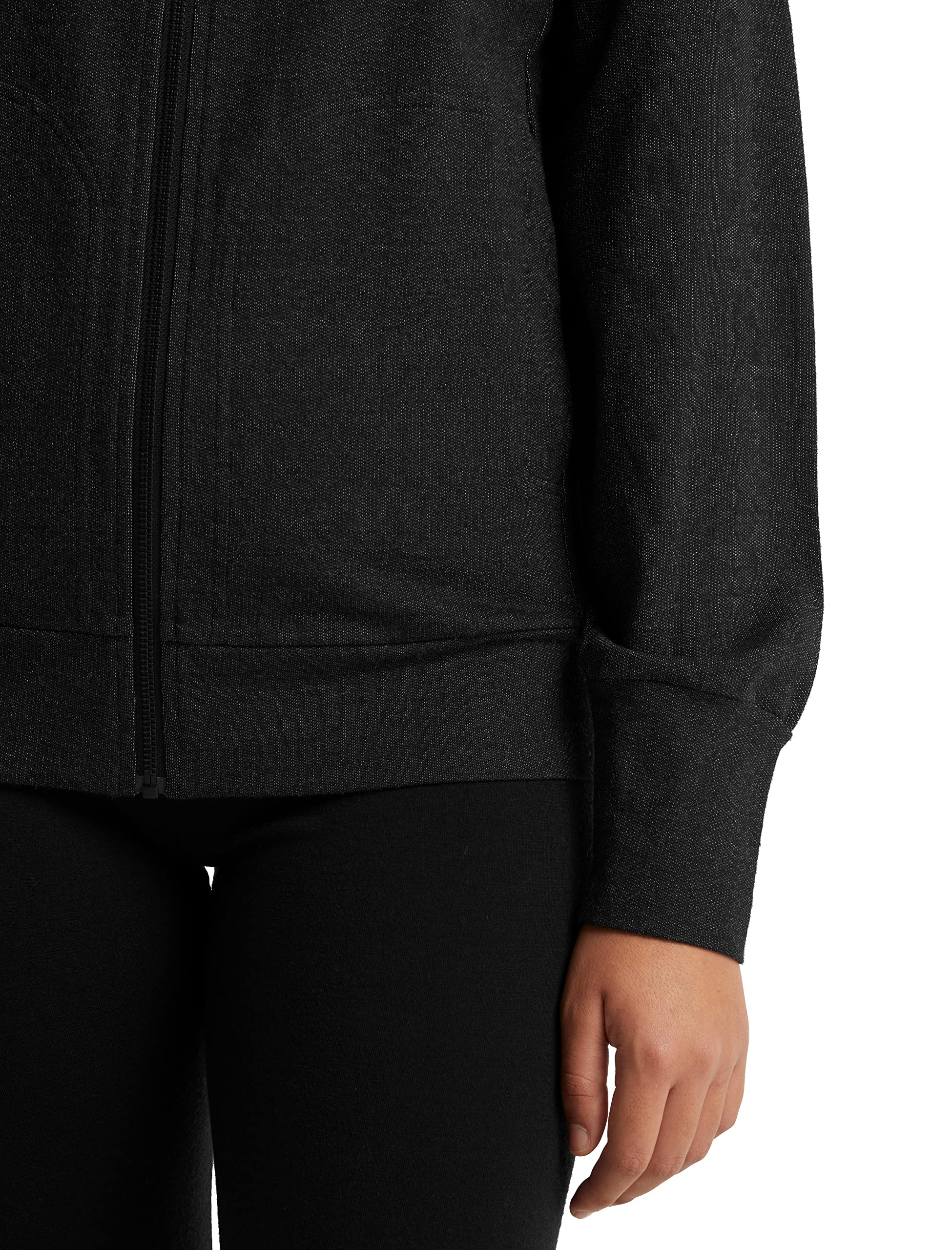 Icebreaker Merinowolle Damen Mid Layer - Central Langärmeliges Top mit Reißverschluss | Sportbekleidung | Sportbekleidung | Sweatjacke Schwarz | Skipulli Langarm | Skipullover - Schwarz, XS