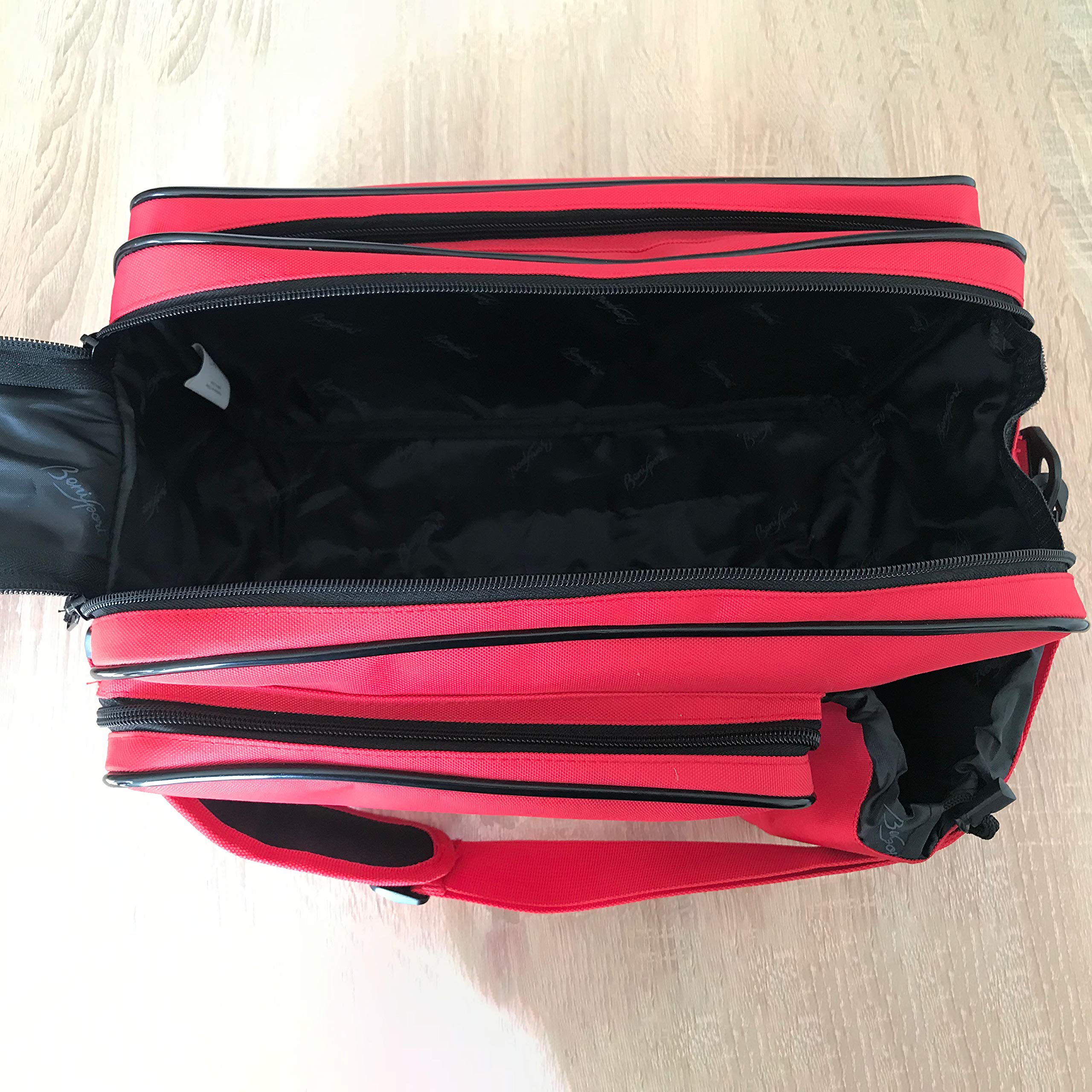BENISPORT Bolsa de Deporte pequeña Color Rojo - Bolsa de Gimnasio con Porta Bebidas