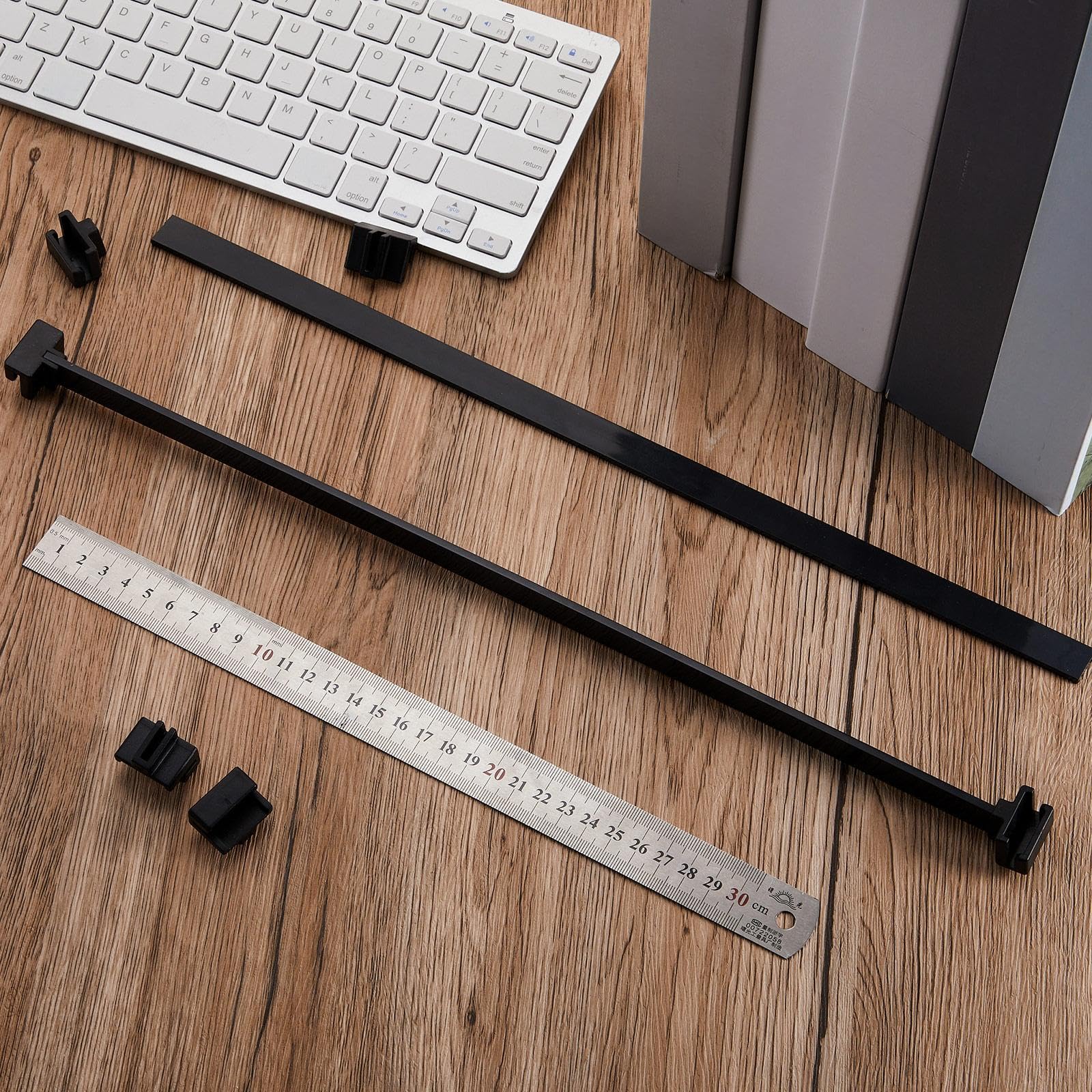 Epakh Lot de 36 porte-dossiers suspendus et clips comprenant 12 rails d'armoire, 24 rails d'armoire à clip pour dossiers suspendus pour bureau (plastique)