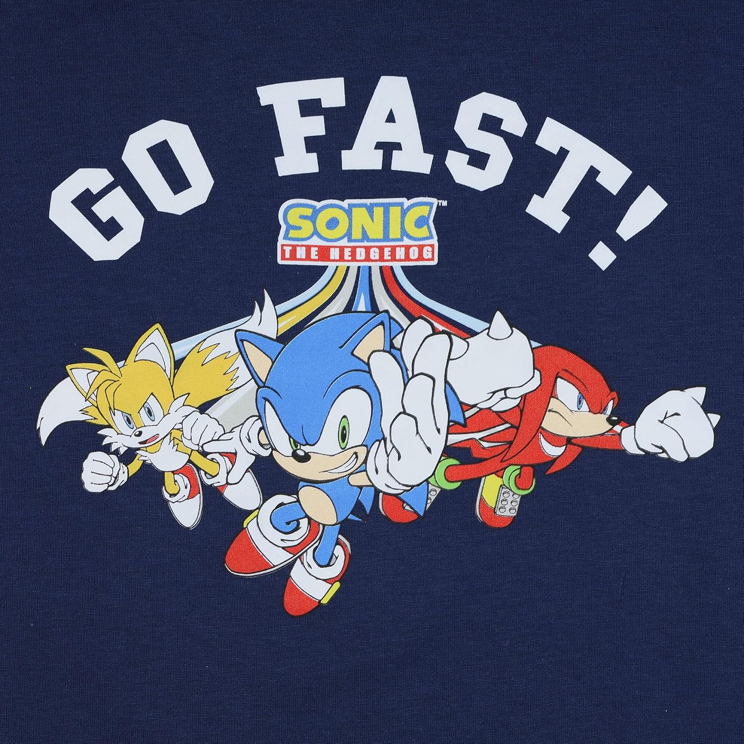 Sonic The Hedgehog Boys' T-Shirt Go Fast! Sonic Tails Knuckles Crewneck Tee image 4