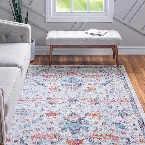 Miniatura 4 de Rugs.com Budapest Collection - Alfombra de área de 9 x 12 pies, color marfil, alfombra de pelo bajo perfecta para salas de estar, comedores grandes