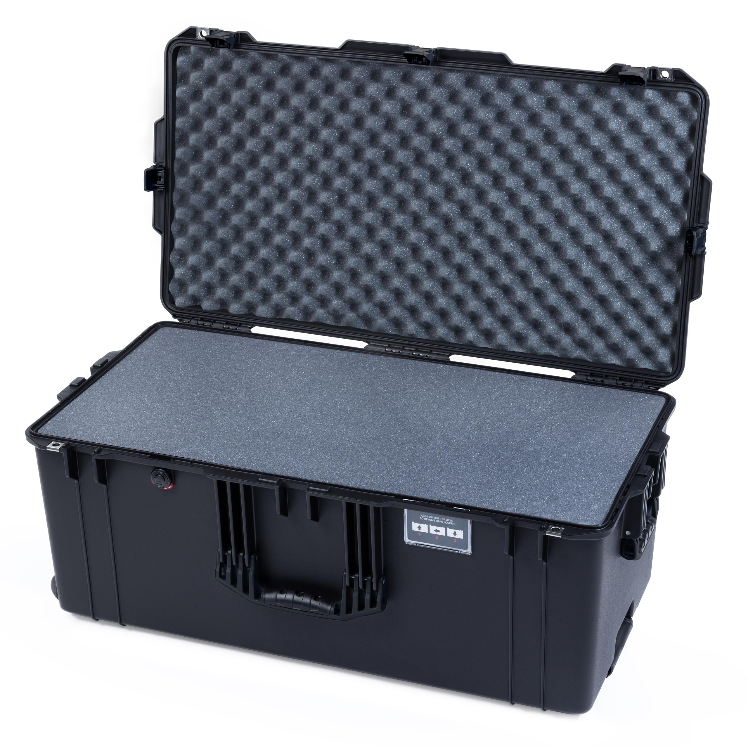 Pelican Air 1646 Case by ColorCase - Black - Large Size Waterproof Case with Pick & Pluck Foam & Convoluted Lid Foam - Black Handles & Latches