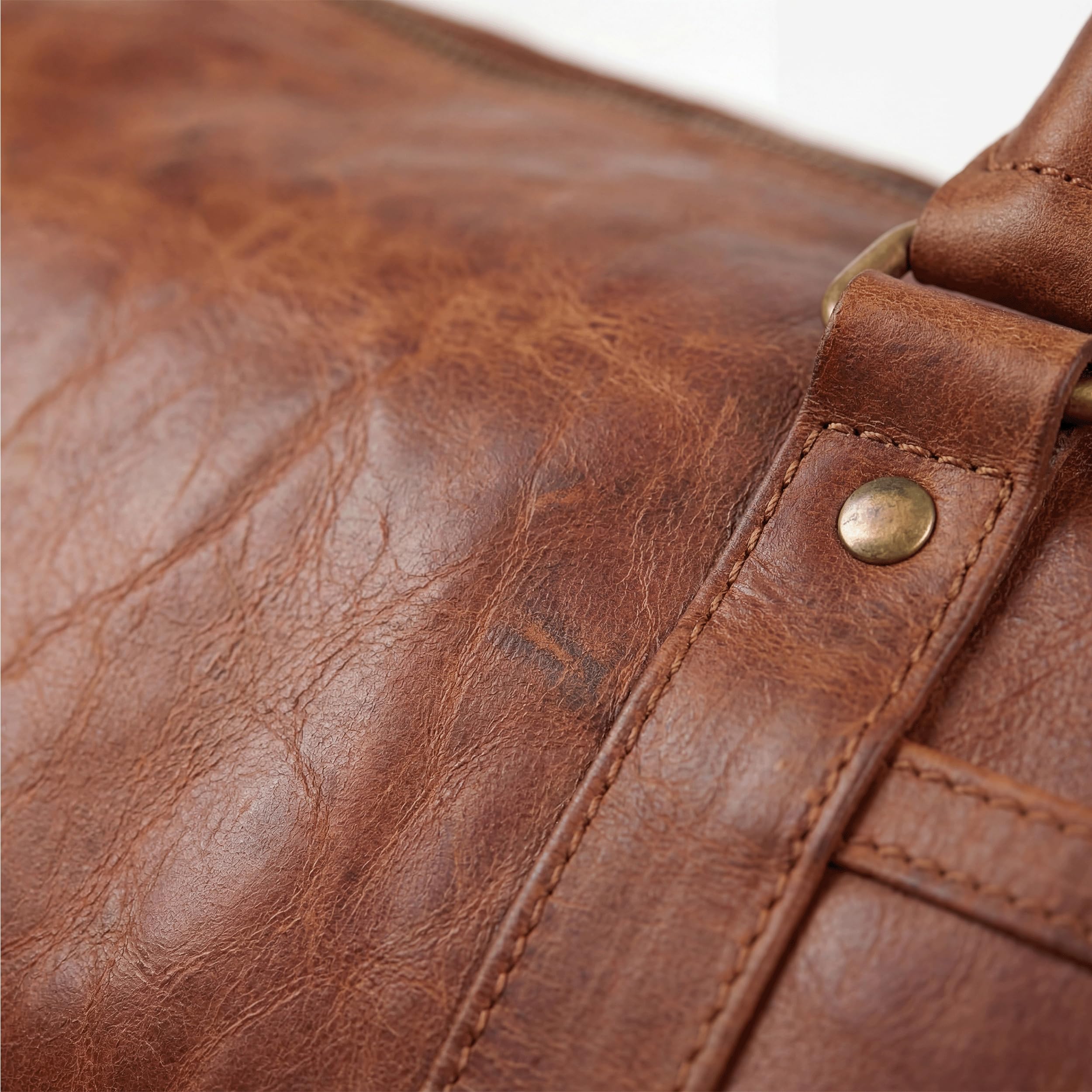 SID & VAIN große Reisetasche echt Leder - Sporttasche Skyler groß - Weekender Handgepäck mit Schultergurt - Ledertasche Herren und Damen braun handgefertigt
