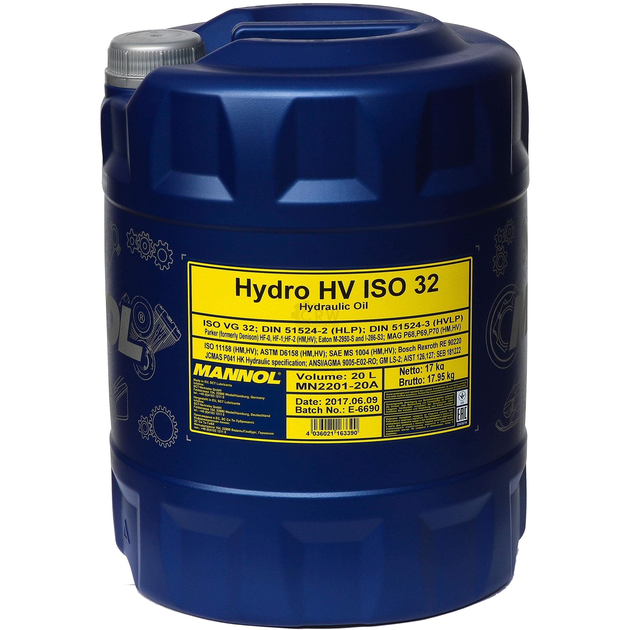 Olio idraulico Mannol Hydro HV ISO 32 HVLP 32 olio DIN 51524/3 + rubinetto
