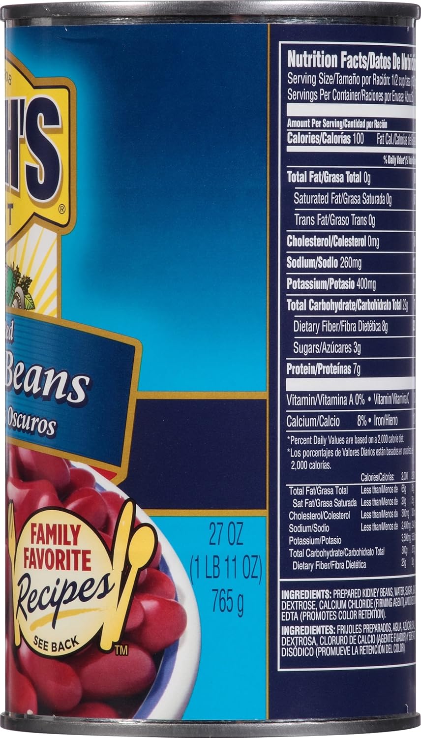 Bush's Best Dark Red Kidney Beans, 27 oz (12 cans)