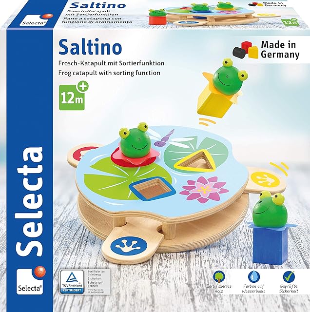 Selecta 62072 Saltino, zabawka motoryczna z drewna