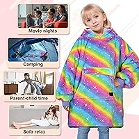 Vista 132 de Catalonia Blanket Hoodie for Kids, Oversized Wearable Sherpa Sweatshirt Pullover for Teens Youth, Gift Idea