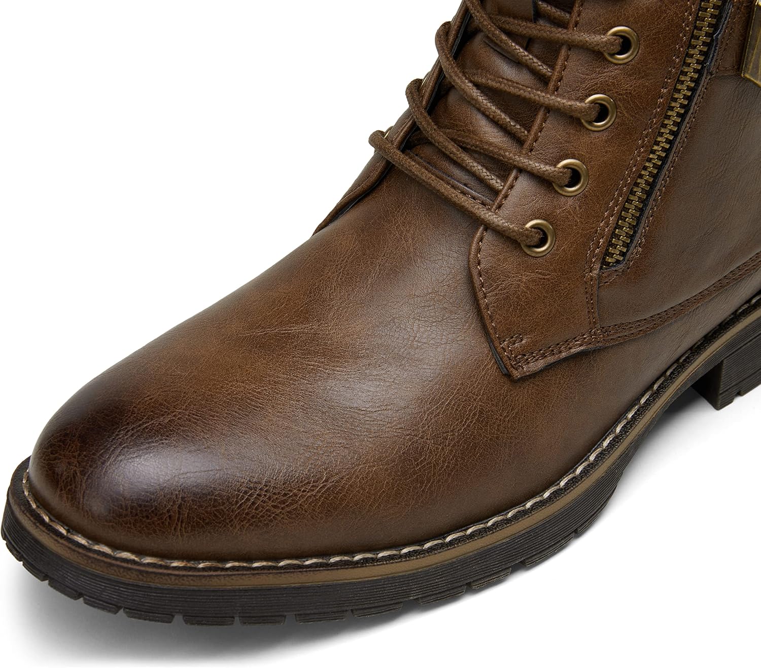 Vostey Men's Boots Boots for Men Casual Boots Motorcycle Combat Ankle Dress Boots Mens - Image 5