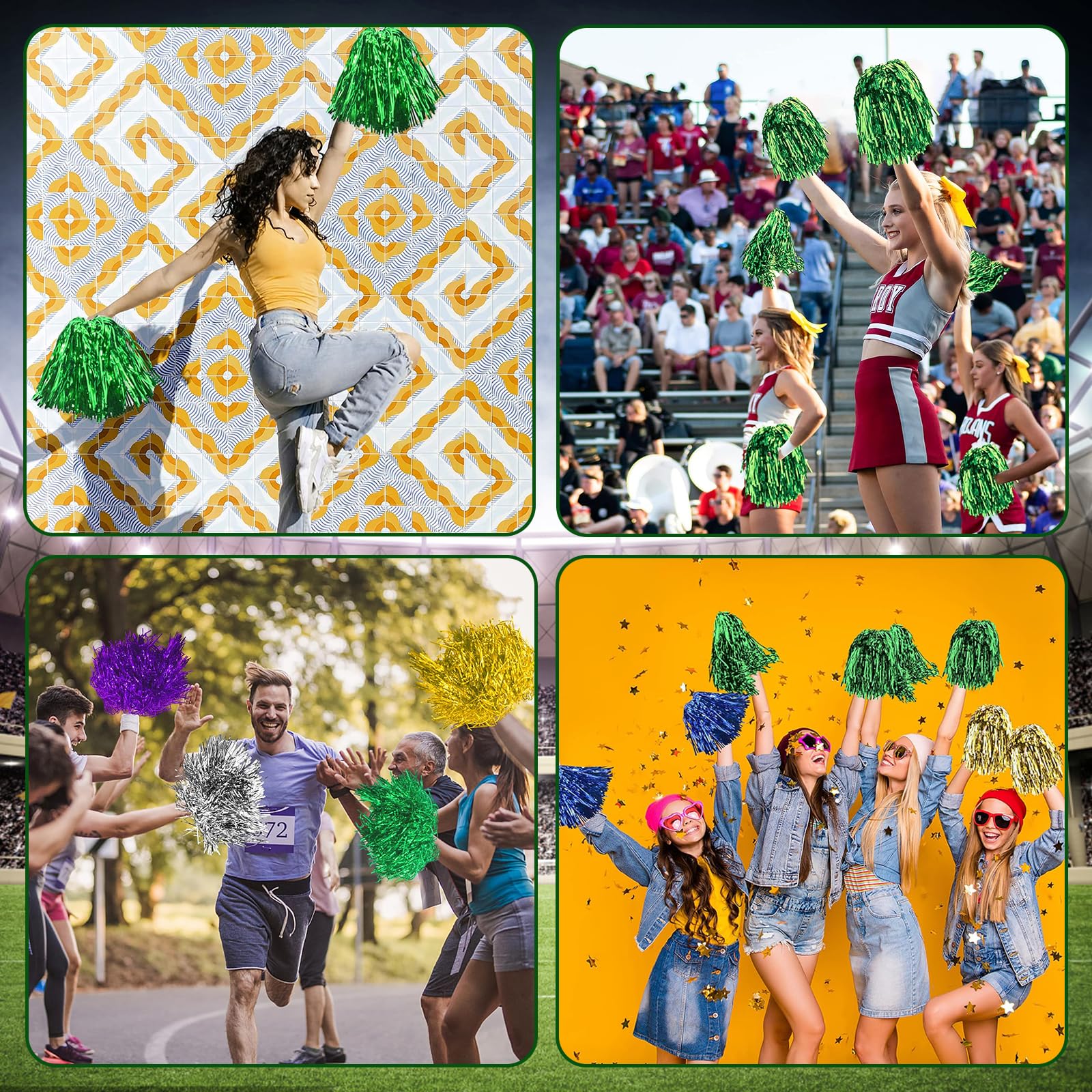 14 Stück Pompons, Pompons Cheerleader, Pompoms Cheerleading, Pom Poms