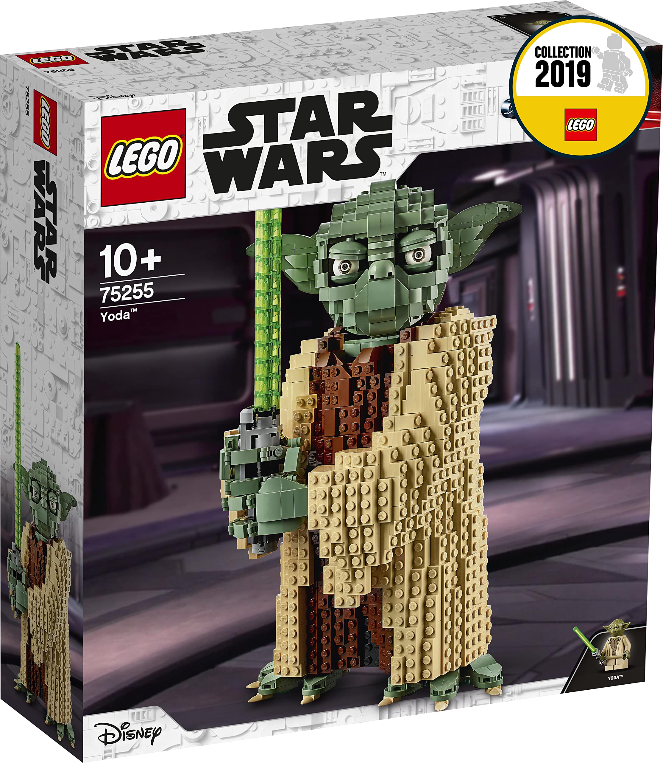 LEGO 75255 Star Wars Yoda Bauset, Sammlermodell mit Displayständer, Angriff der Klonkrieger, Bauset für Kinder und Erwachsene