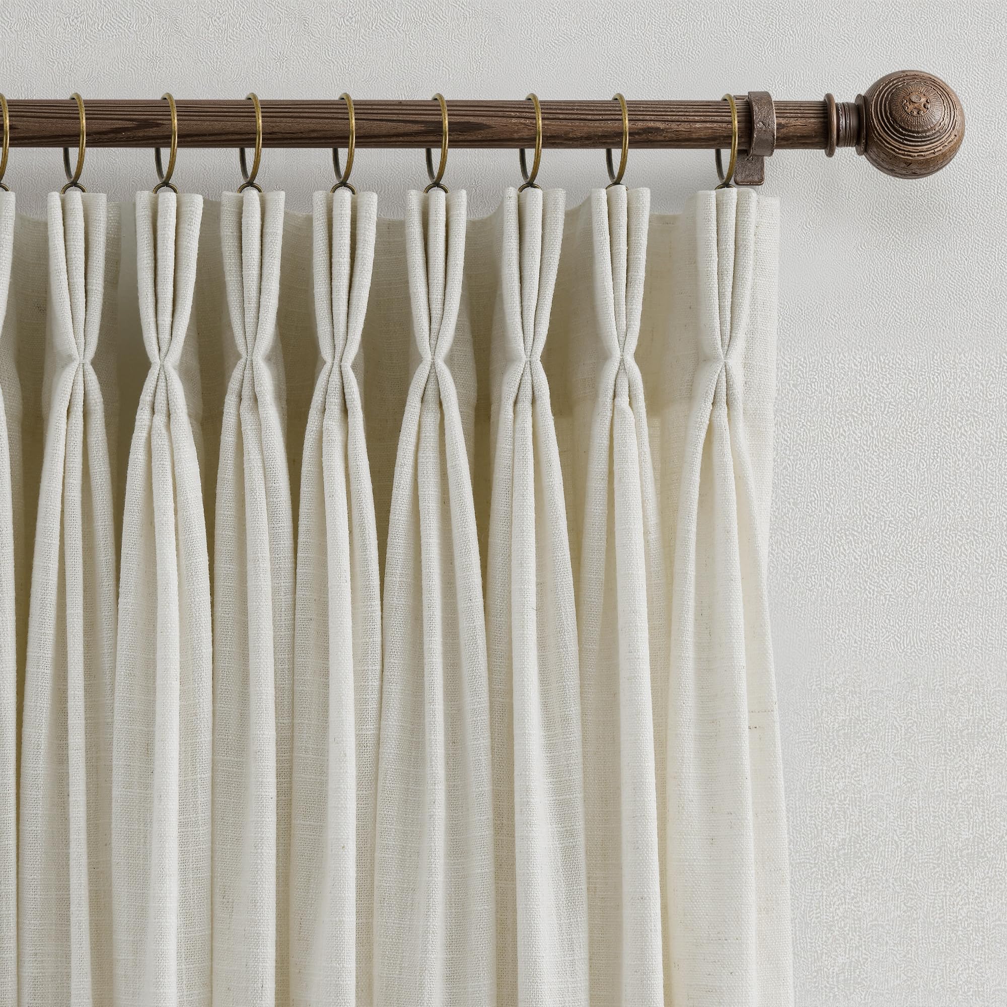 Photo 1 of ONLYDRAPES Linen Blend Triple Pinch Pleat Curtains - 40"W x 90"L (Set of 2)