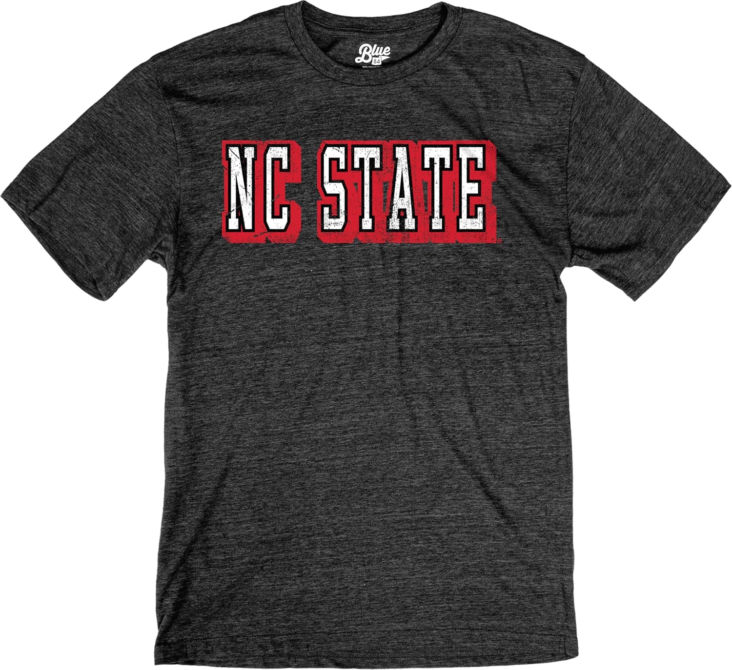 Blue 84 NCAA Unisex-Adult NCAA Officially Licensed Tri-Blend T-Shirt Vintage Prominent Black - Image 3