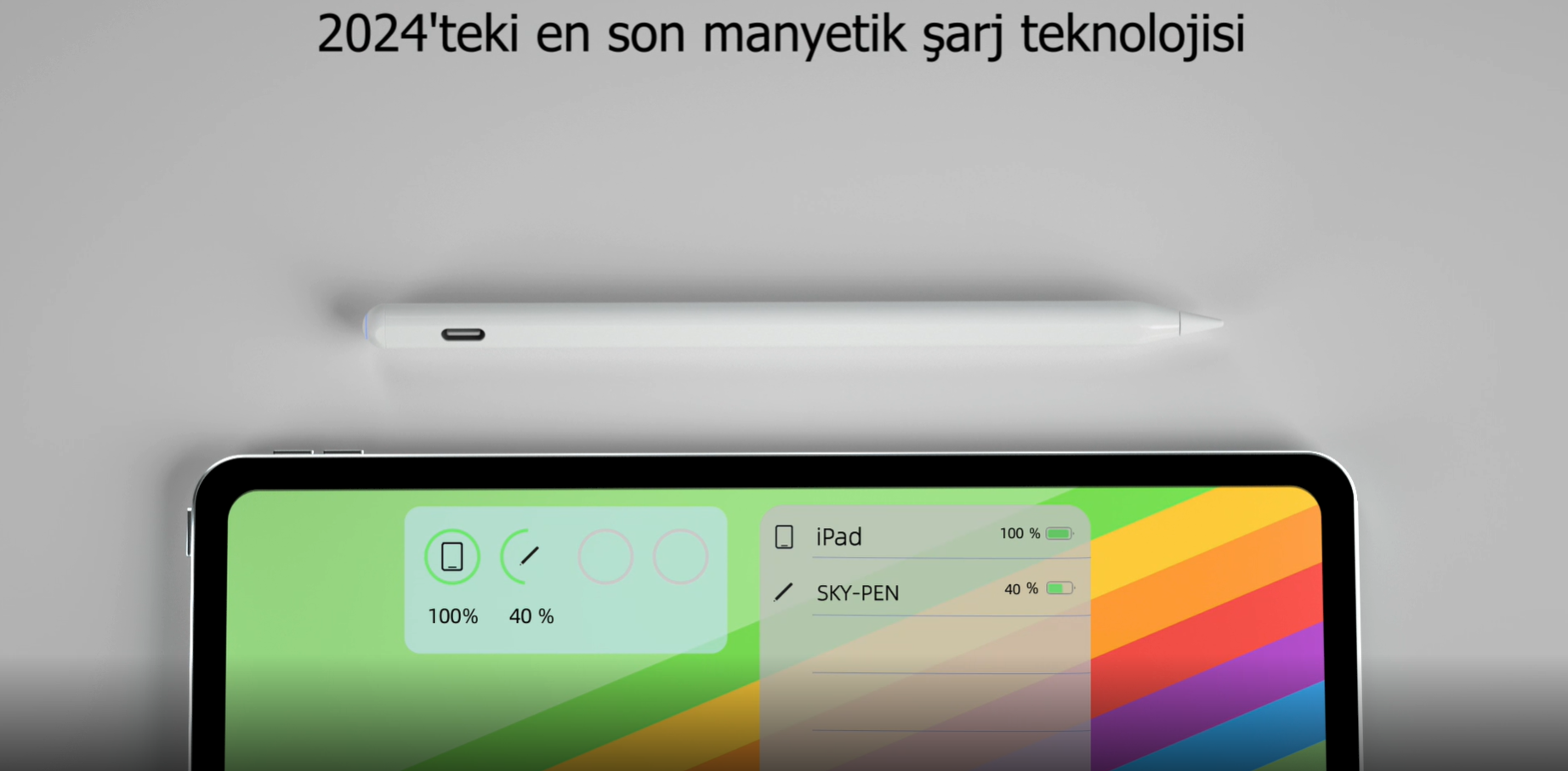 Kablosuz Şarj Apple Pencil 2. Nesil - Apple iPad 10/9/8, iPad Mini