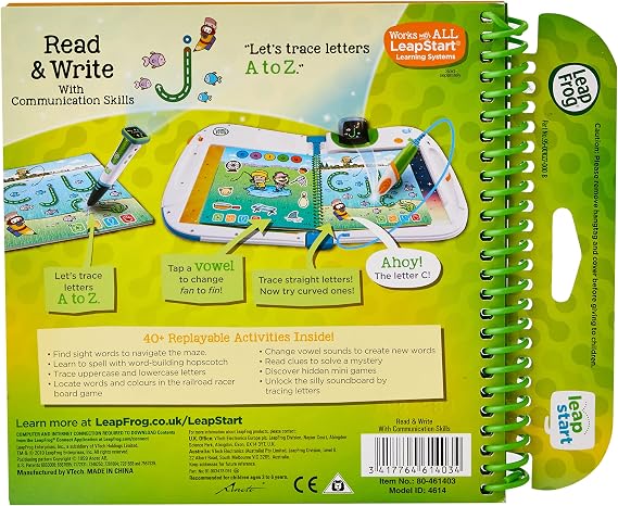 Leapfrog Read & Write 3D Enhanced, English | Thirty-plus activities teach reading, writing and creative problem-solving; works with all LeapStart systems. Ages 4-7
