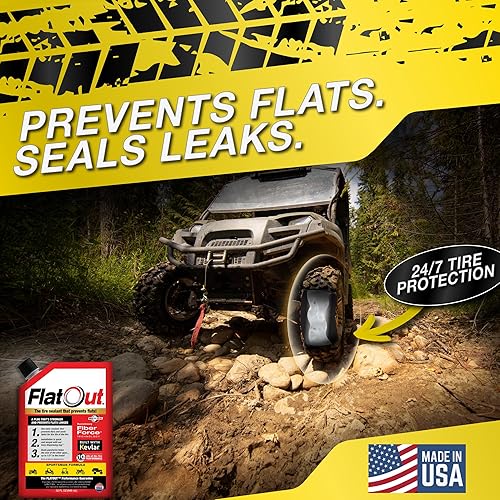 Miniatura 8 de FlatOut Sellador de neumáticos todoterreno, fórmula Sportsman, evita neumáticos pinchados, fija un neumático plano, sella fugas, contiene Kevlar,