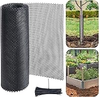 Watayo 20 Ft Mesh Tree Trunk Protector Guard with 100 Ties - Flexible Bark Shield from Deer, Mowers & Trimmers