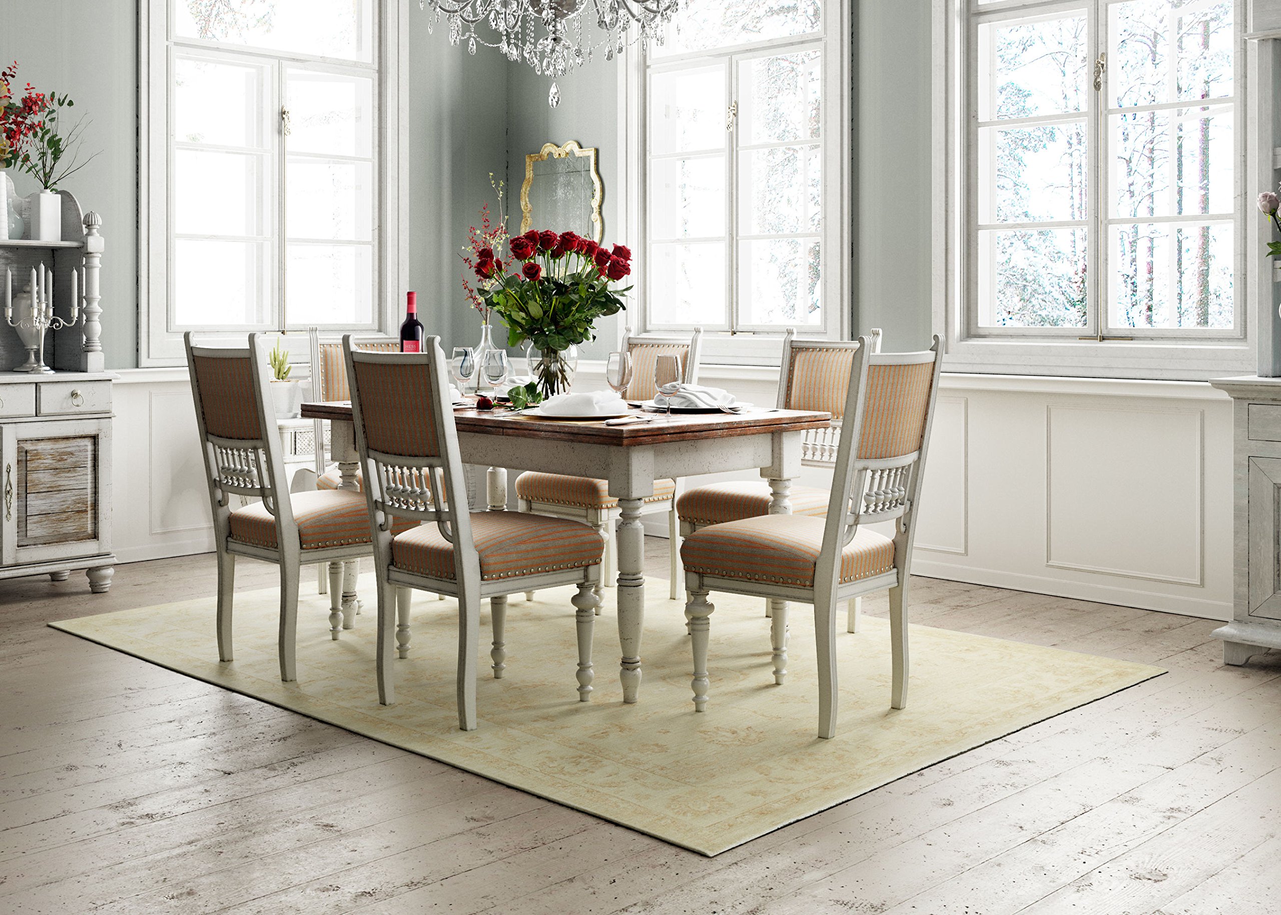 RugVista Kazak Simav, Tappeto, Orientali, 140 x 200 cm, Rettangolare, Pelo medio, Soggiorno, Sala da pranzo, Camera letto, Lavabile solo a secco, oeko_tex_100, Rosso/Beige